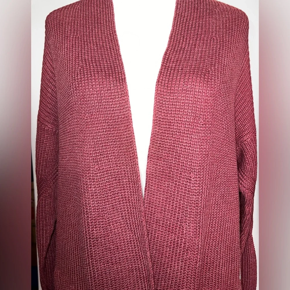 🩷NWT LULULEMON CASHLU SWEATER WRAP IN HEATHERED MULLED WINE M/L - Picture 9 of 15